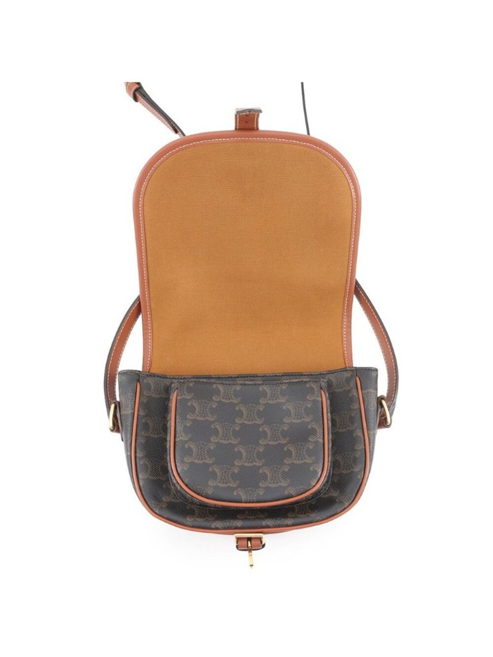 Celine Shoulder Bag Folco Triomphe Calf Leather - Picture 5 of 10